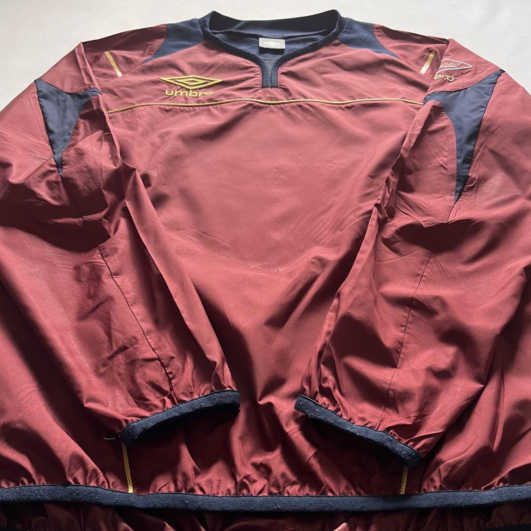 【00s umbro】プルオーバー　ピステ　デサント社製　好配色　デカロゴ　古着