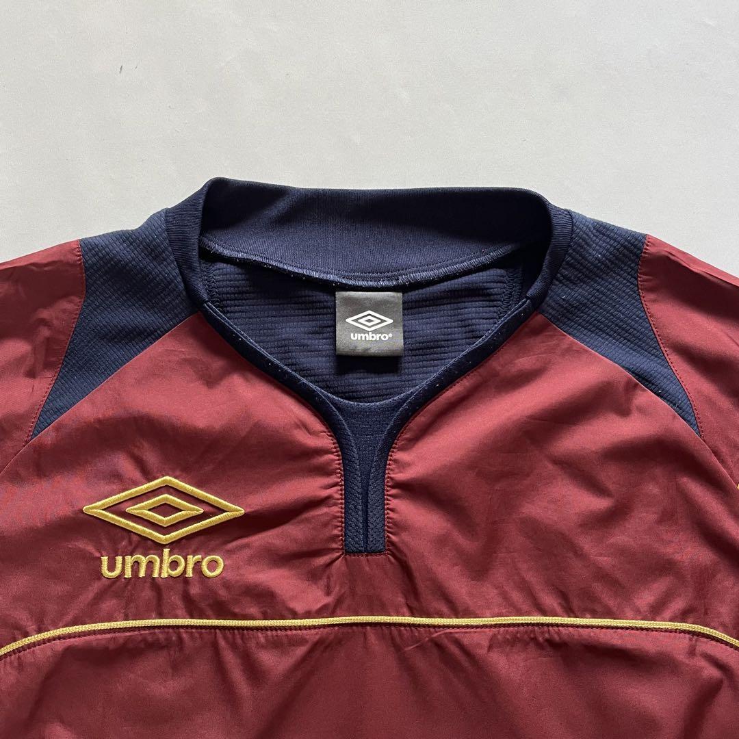 【00s umbro】プルオーバー　ピステ　デサント社製　好配色　デカロゴ　古着