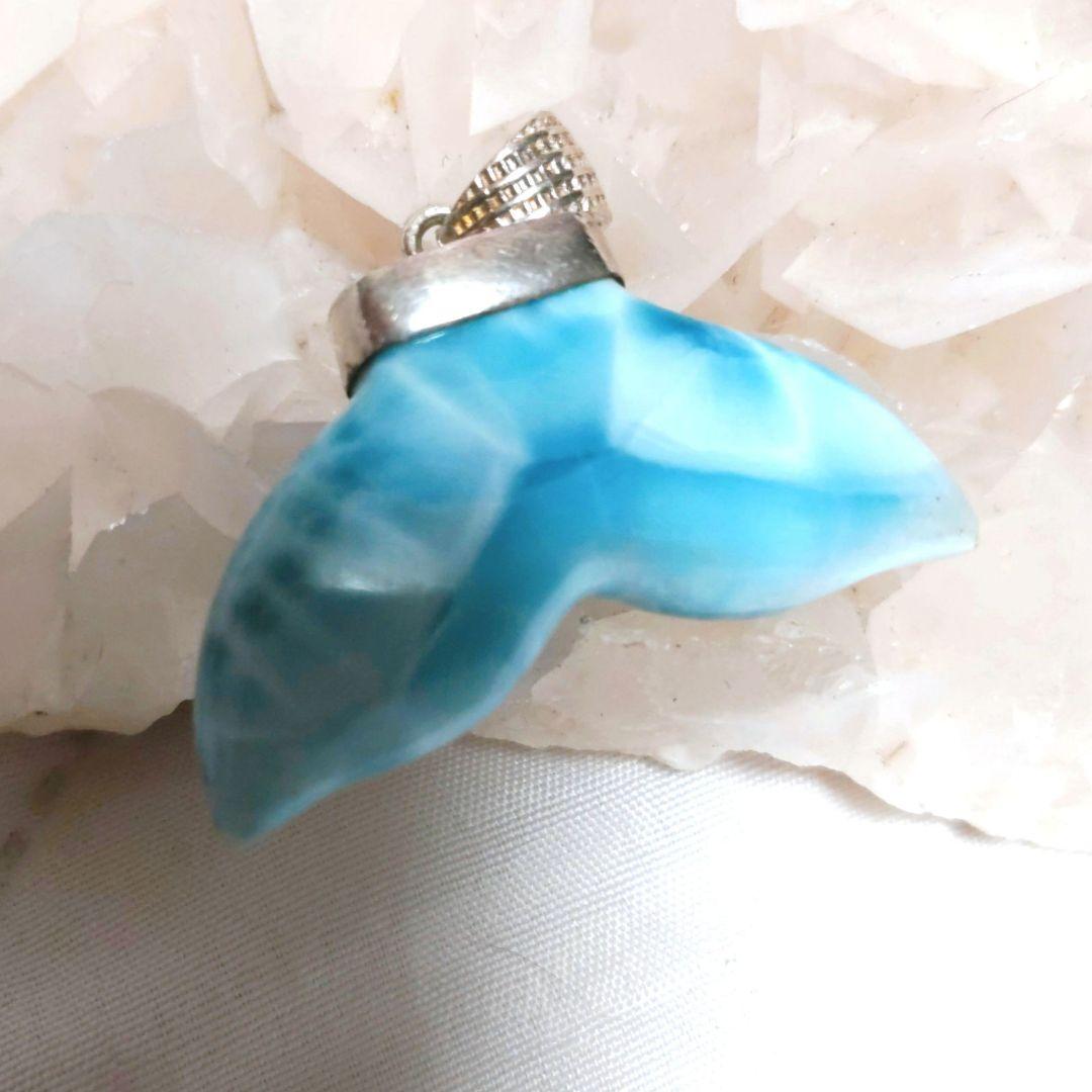 天然石ラリマーテールペンダントトップ