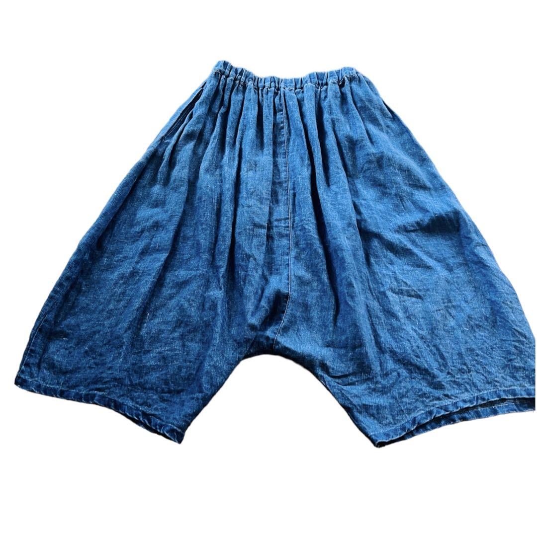 美品＊ネストローブ nest Robeリネン デニム サルエルパンツ　アミッシュ