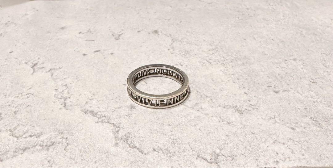 こ*郎様 Vivienne Westwood シルバー ユニークデザインリング Vivienne Westwood Vintage Unisex Silver Plated Black Enamel