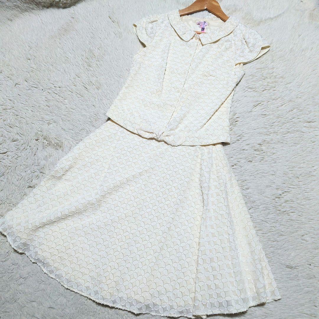 【希少】TOCCA 花柄セットアップ フレンチスリーブ リボン ワンピース