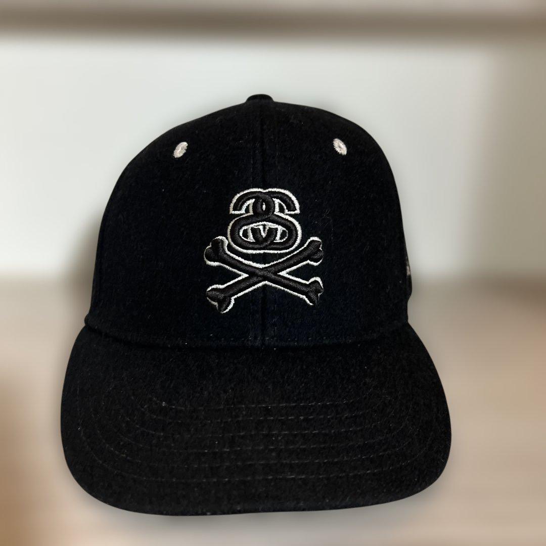 Stüssy スカル刺繍 ベースボールキャップ 黒