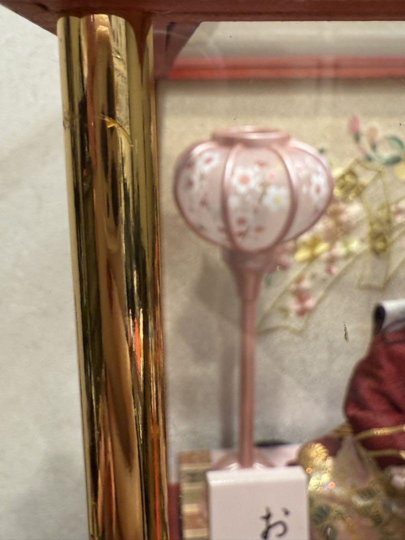【送料込み】美品★ お雛様　雛人形　渡辺人形　木製　桃の節句　ガラスケース