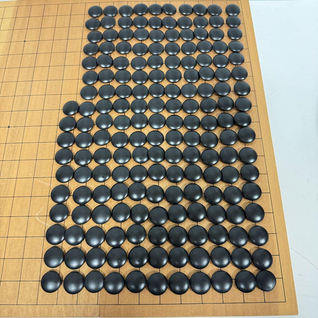 美品　蛤碁石　那智黒石　25号　碁石碁笥セット　はまぐり　高級セット　本格派