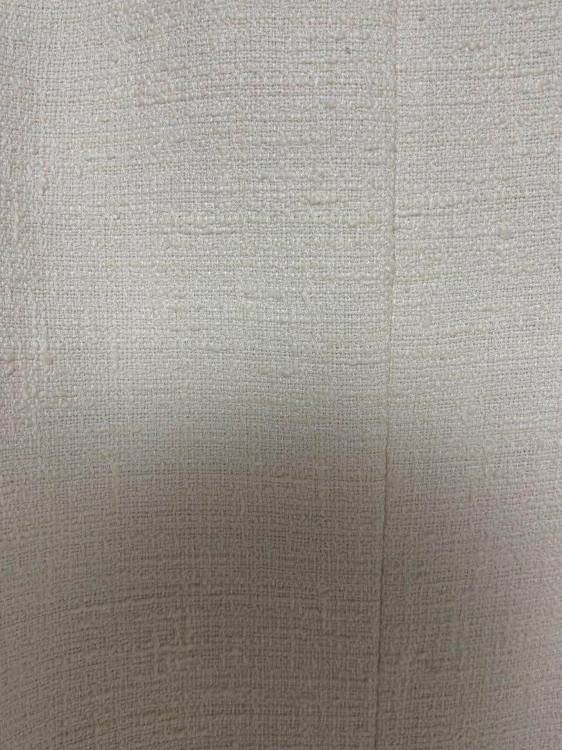 明日削除　anuans ノーカラーツイードジャケット　アイボリー　IVORY