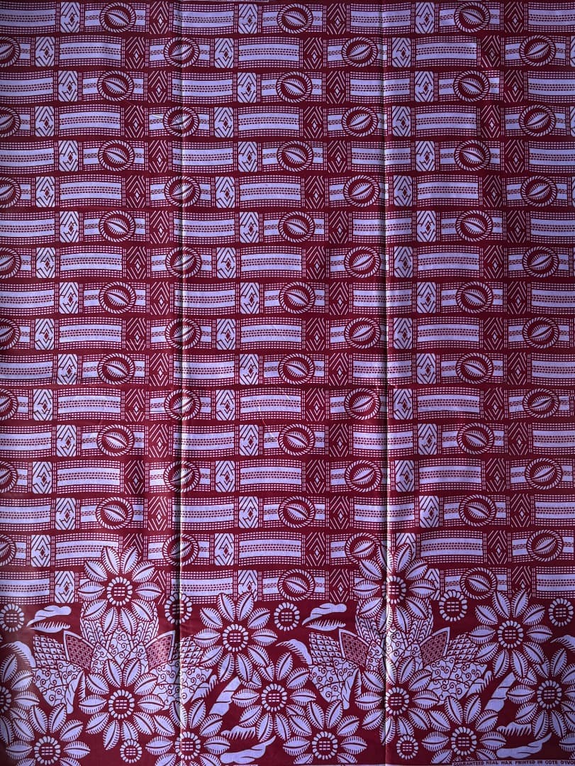 アフリカンファブリック★two-tone⑰：アフリカンプリントバティック布生地