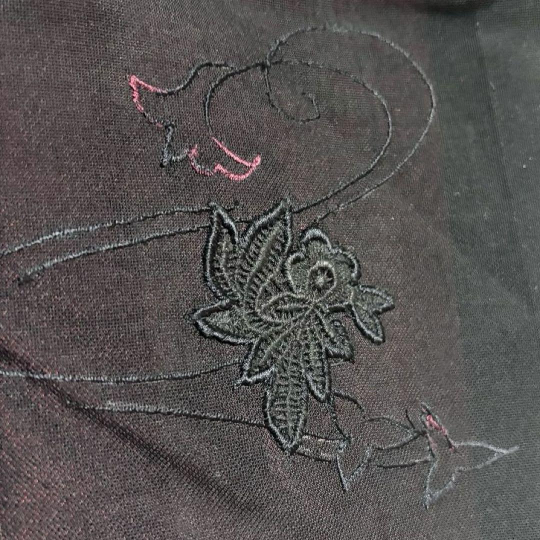 【二重紗絵羽織】 着物 さりげなく花刺繍 身丈約77.5cm