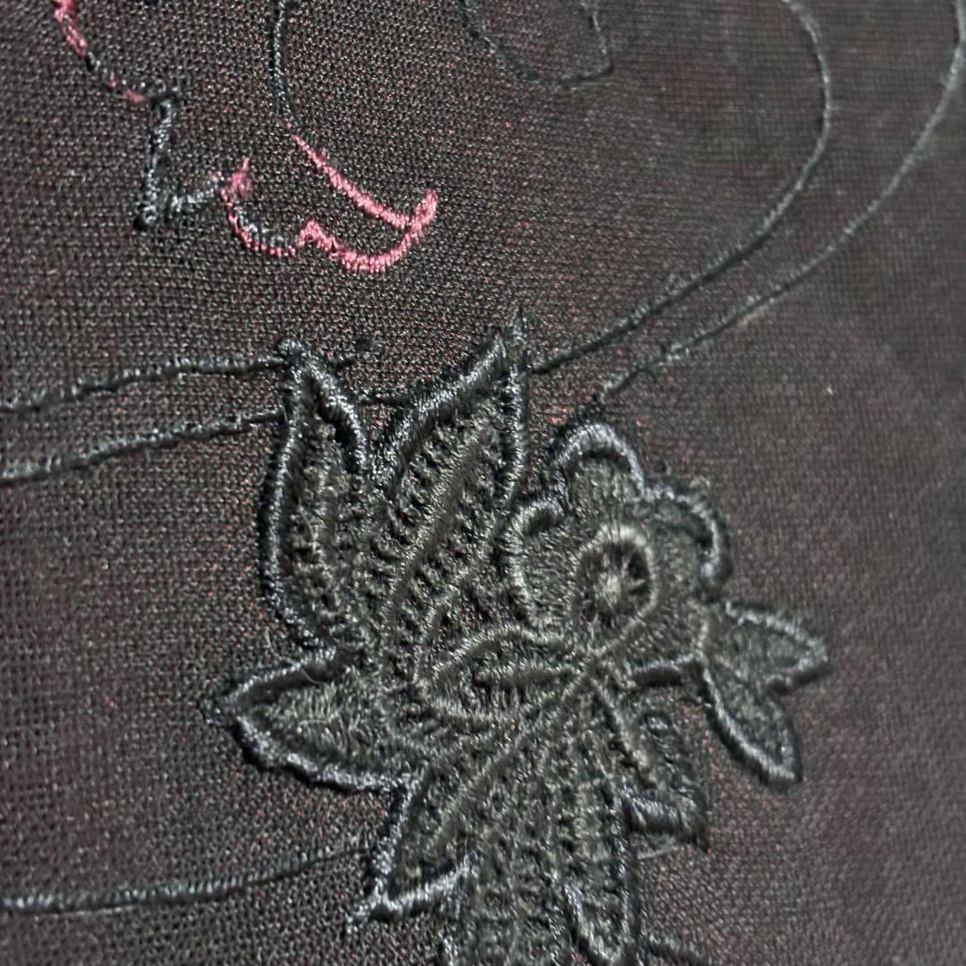 【二重紗絵羽織】 着物 さりげなく花刺繍 身丈約77.5cm