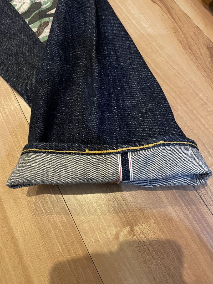 サイズ36 迷彩大黒 希少 赤耳 2001 濃紺 美品 エヴィス エビス