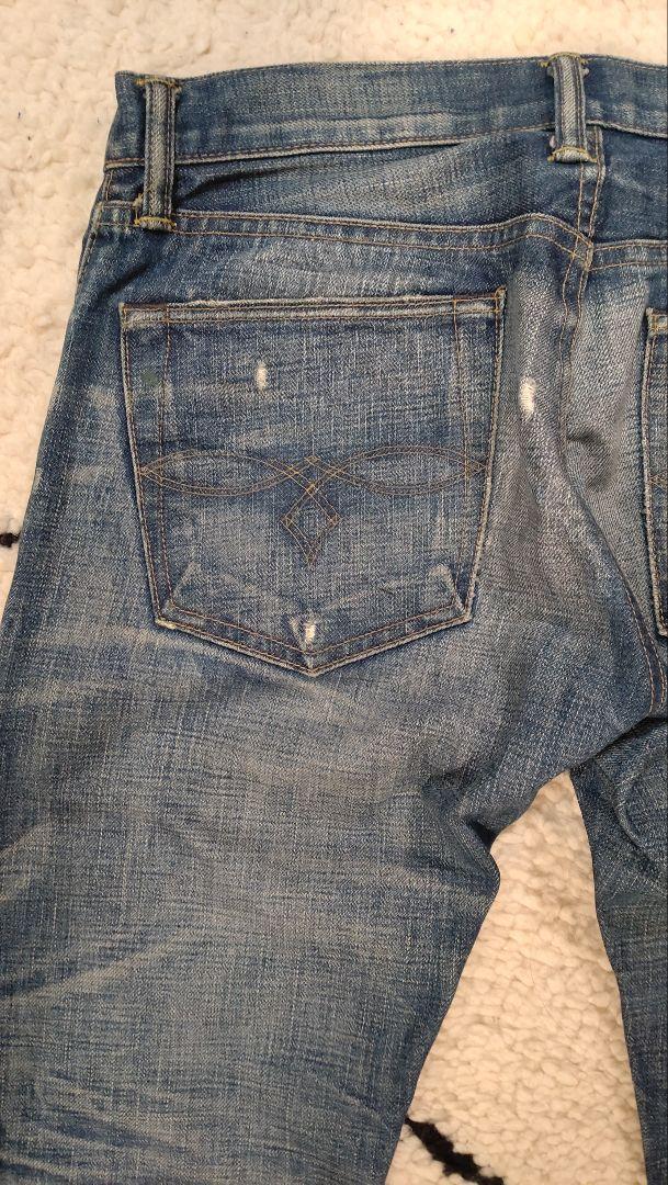 RRL ダメージ加工 ストレートデニム