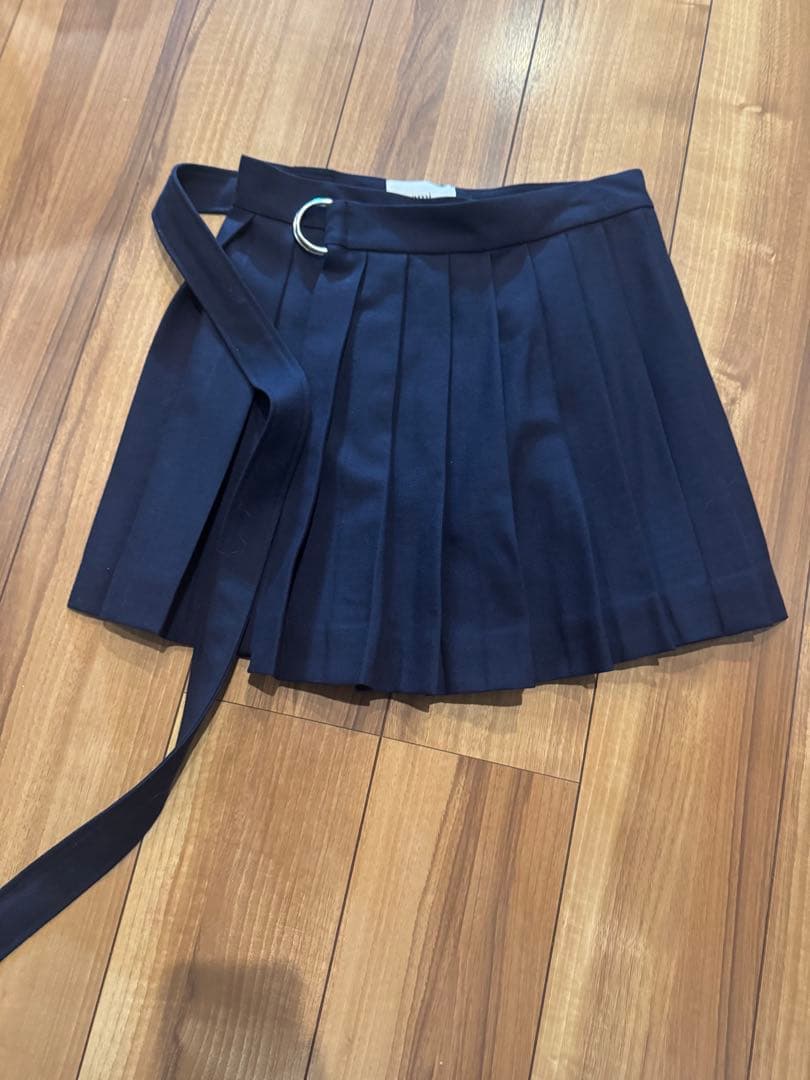 AMIPARIS プリーツラップミニスカートS・ami