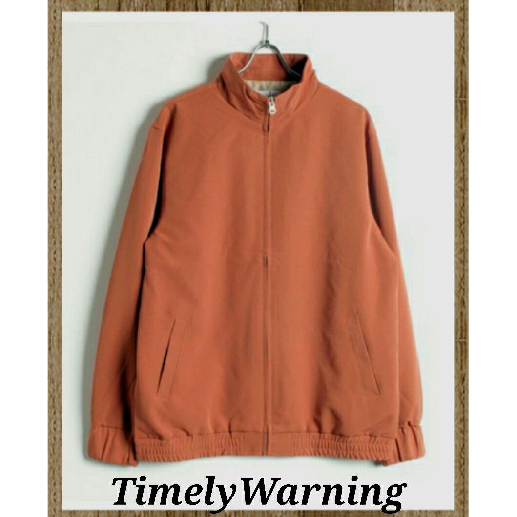 TimelyWarning TR素材スタンドカラージップブルゾン
