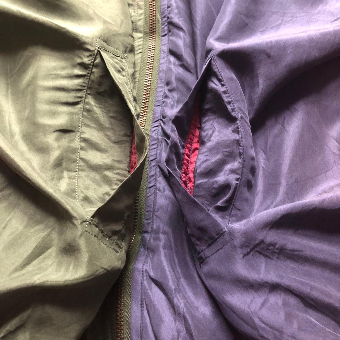 80-90sヴィンテージシルクボンバージャケットクレイジーパターンXL(LL)・VINTAGE