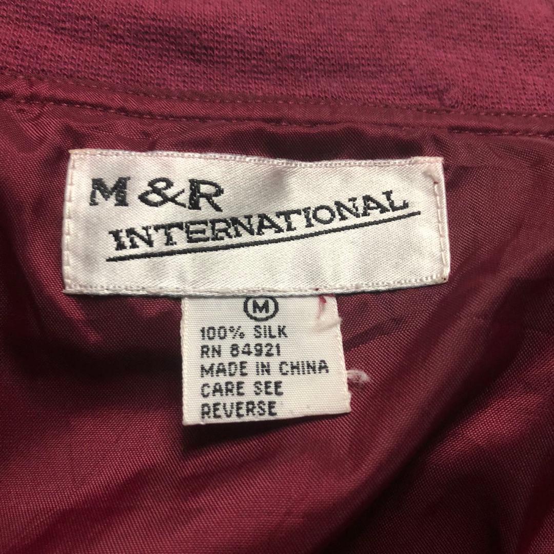 80-90sヴィンテージシルクボンバージャケットクレイジーパターンXL(LL)・VINTAGE