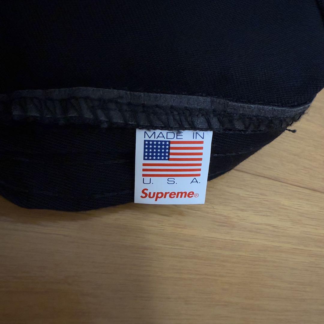 Supreme Contrast Stitch Camp Cap 黒 18ss