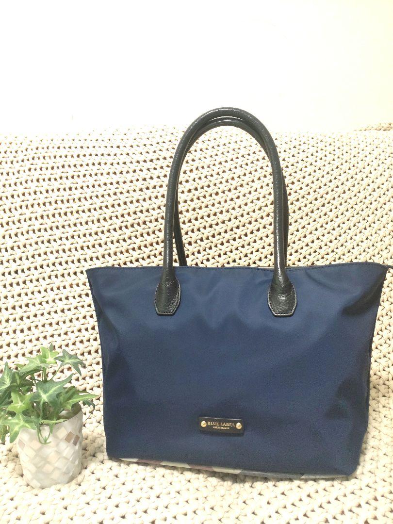 BLUE LABEL ネイビー トートバッグ ✨️美品✨️BLUE LABEL ブルーレーベル バック トートバッグ