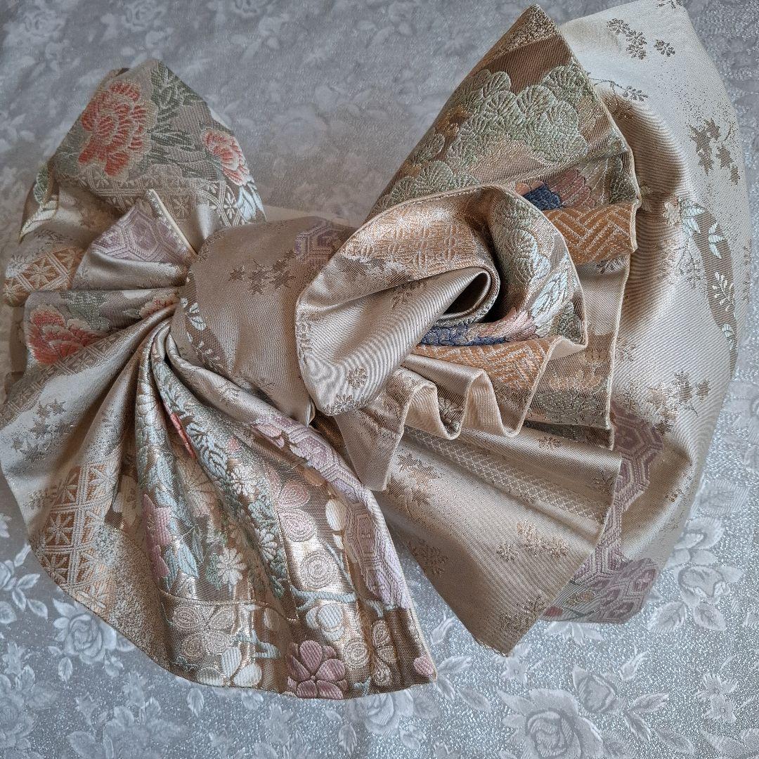 【K726】時短！ニ部式 作り帯 飾り結び 振袖⋅舞台⋅舞踊などに