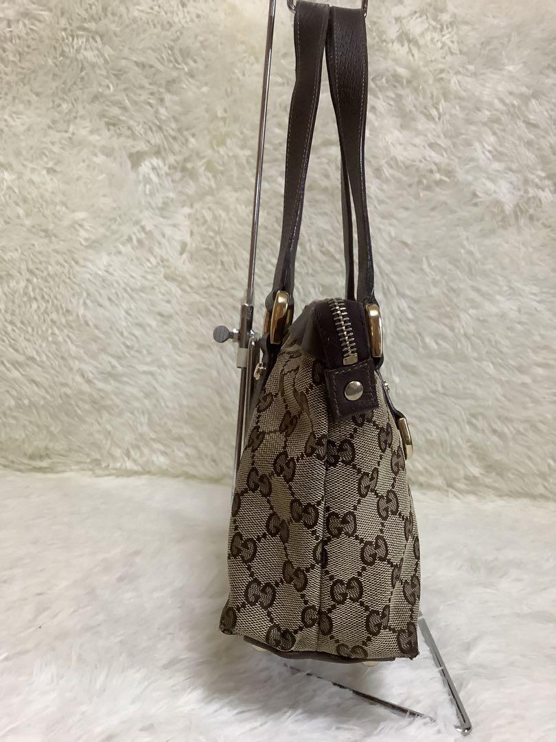 Gucci グッチ GGキャンバス　ミニバッグ ブラウン　ゴールド金具