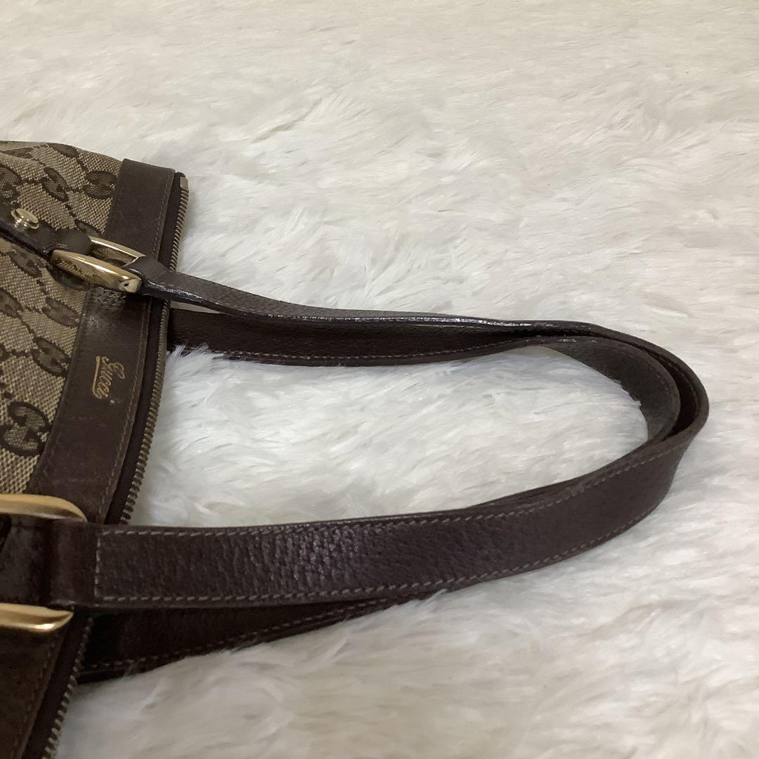 Gucci グッチ GGキャンバス　ミニバッグ ブラウン　ゴールド金具