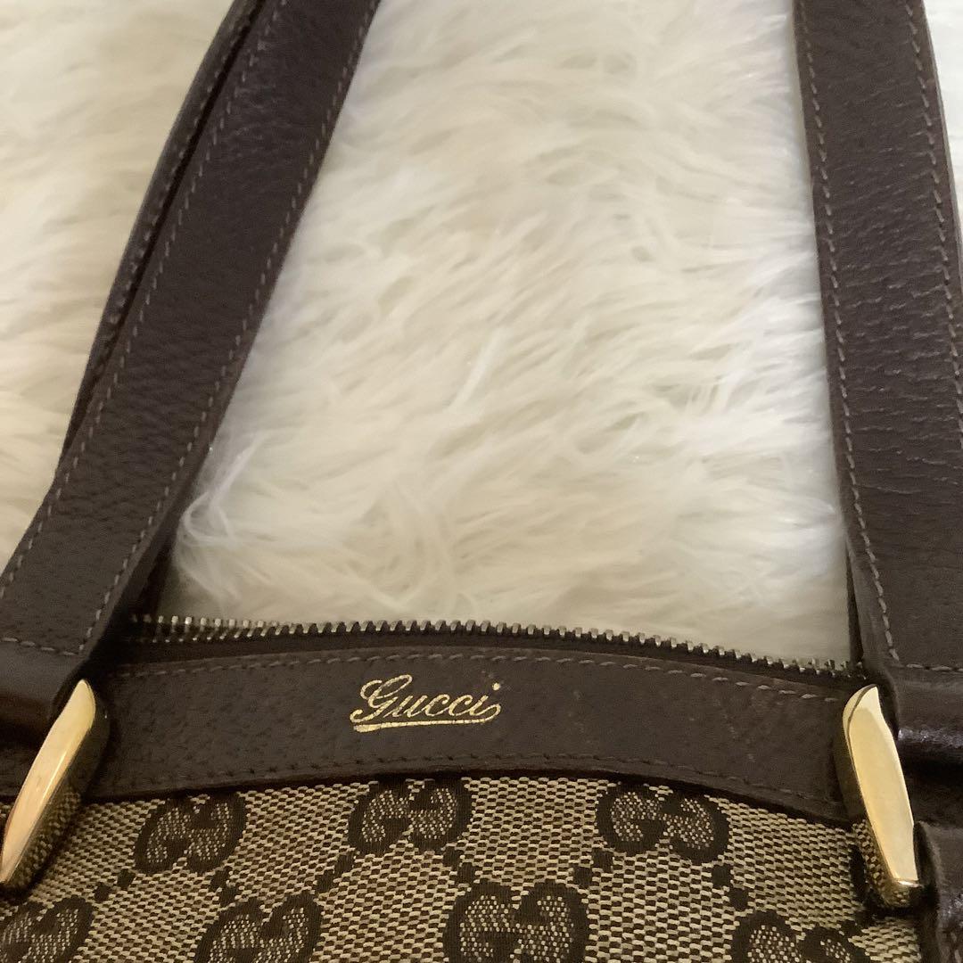 Gucci グッチ GGキャンバス　ミニバッグ ブラウン　ゴールド金具