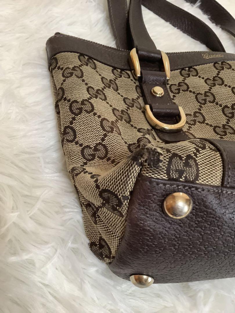 Gucci グッチ GGキャンバス　ミニバッグ ブラウン　ゴールド金具