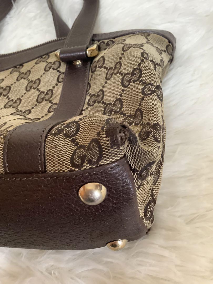 Gucci グッチ GGキャンバス　ミニバッグ ブラウン　ゴールド金具