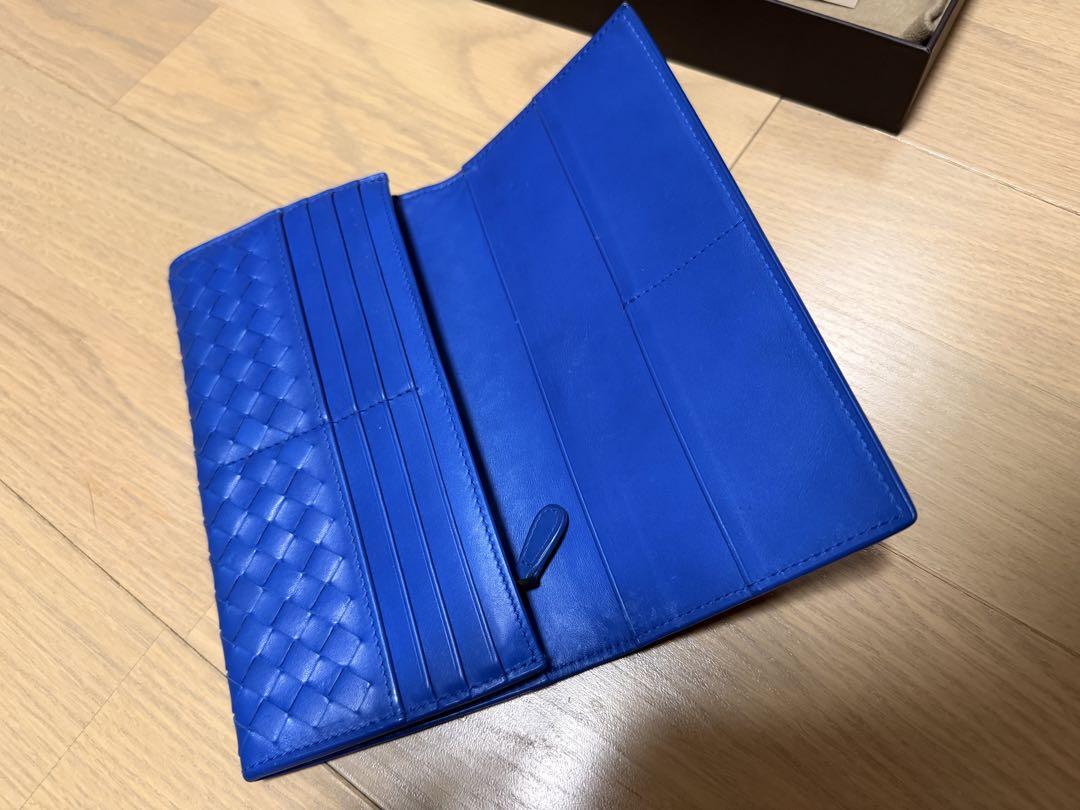 BOTTEGA VENETA イントレチャート 長財布　ネイビー