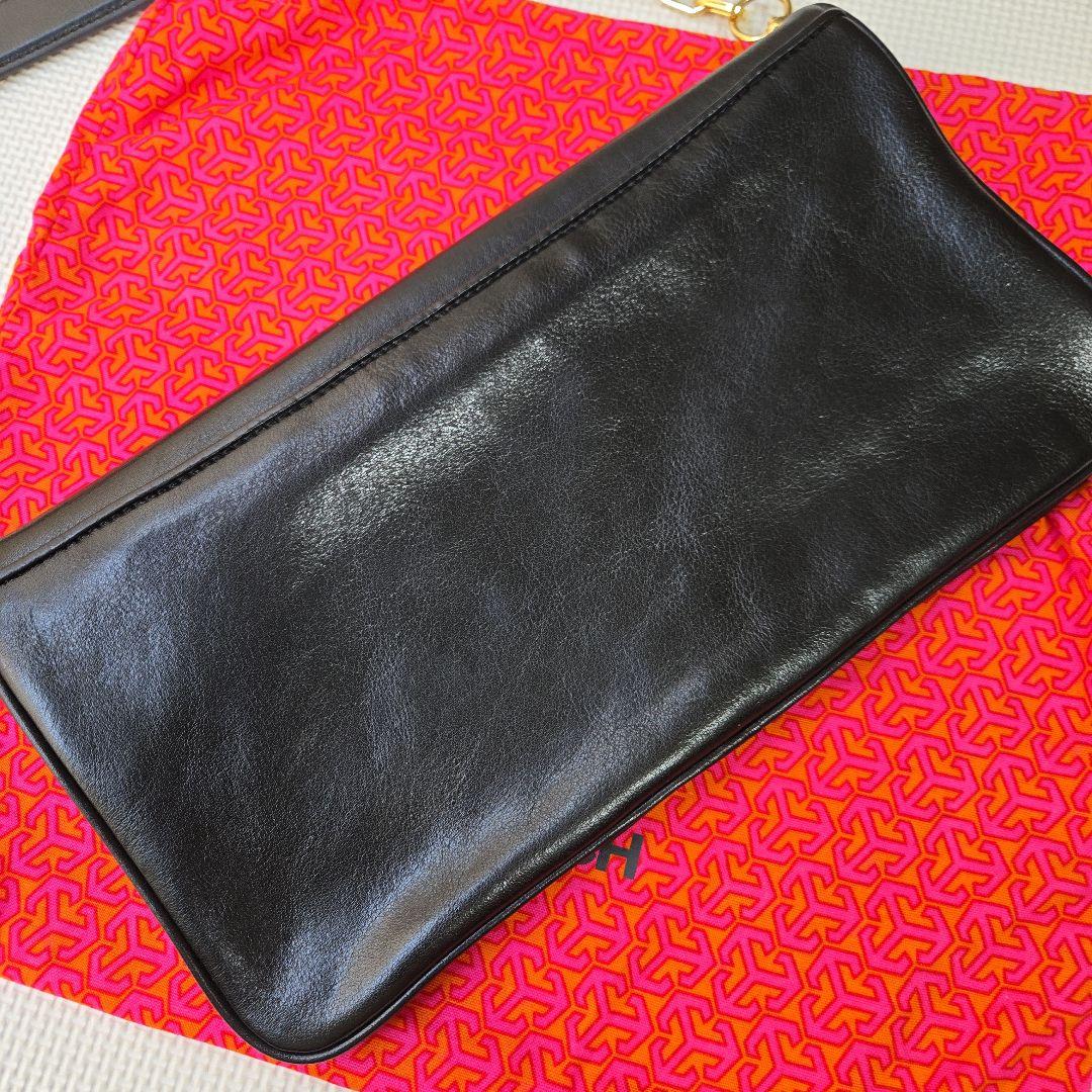 美品 Tory Burch トリーバーチ ブラック レザー バッグ