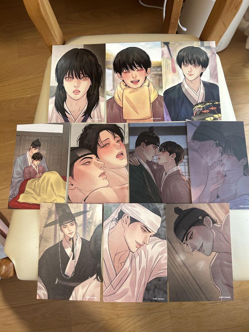 新品 韓国BL夜画帳 ハガキ ポスター 10種類セット コラボカフェ トゥニーク