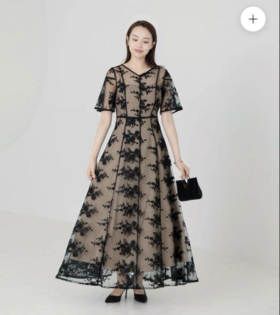 LEJA 花柄バックリボンワンピースセットアップドレス