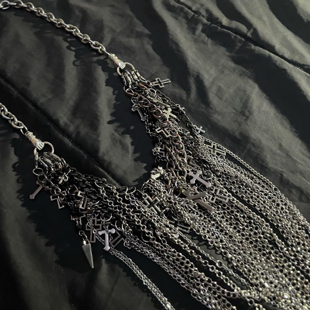 00s archive cross necklace