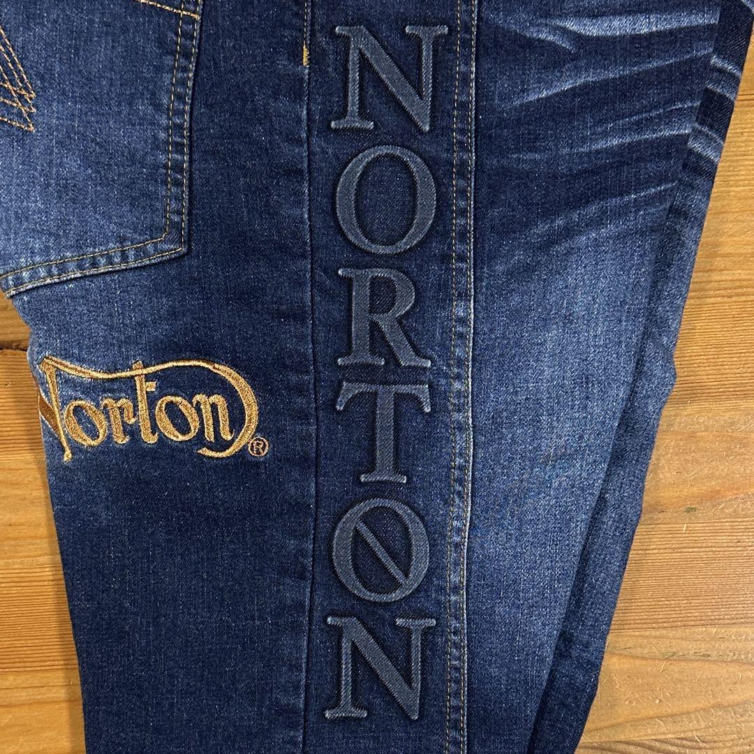NORTON ノートン 立体ロゴ ストレッチ デニムショーツ ハーフ
