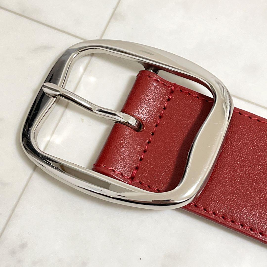 Vivienne Westwood レア オーブ スカル 型抜き ベルト 赤