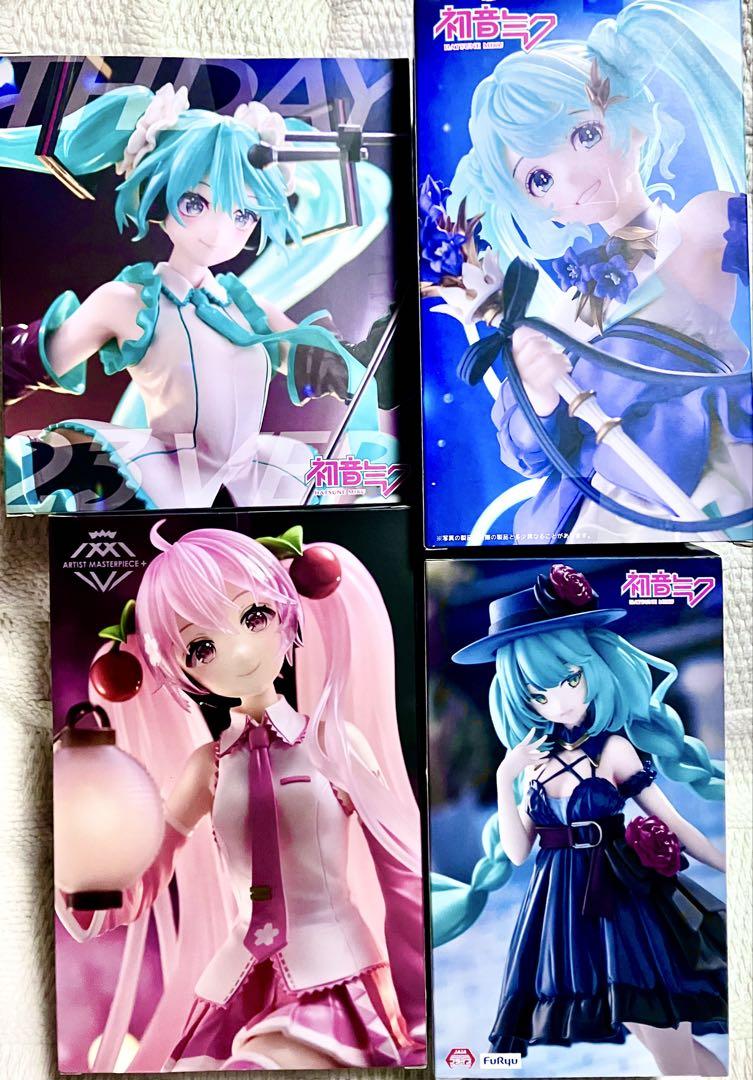 初音ミクフィギュア４種(バースデイ×２種、桜提灯、おでかけドレス)