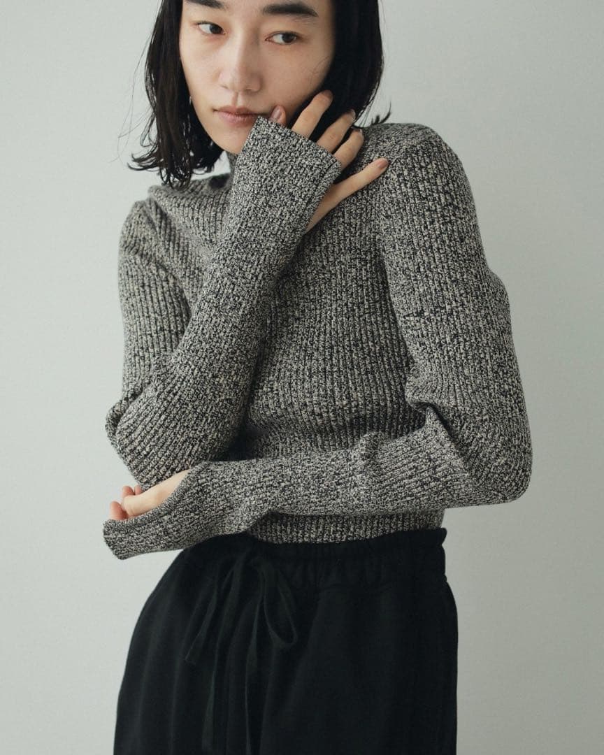 anuke Slit Turtle Knit ミックス SIZE TODAYFUL