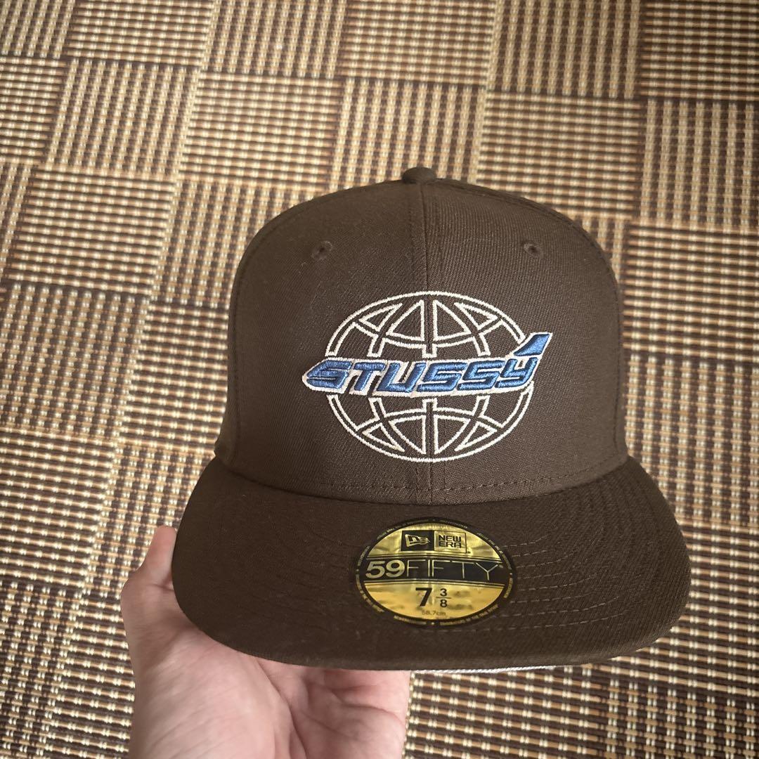 Stussy 59FIFTY ブラウンキャップ 7 3|8