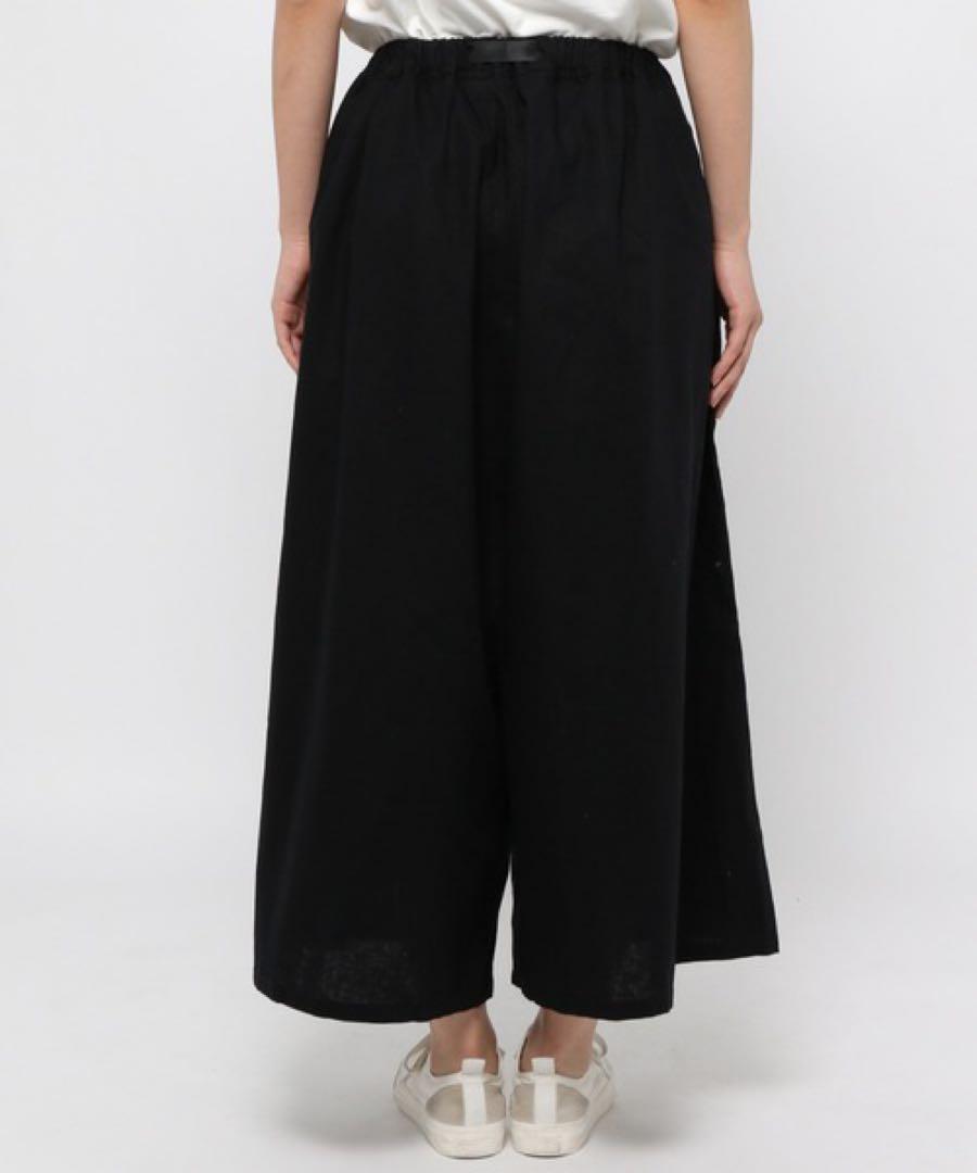 美品　グラミチ　ニコアンド別注　タックフレアパンツ　リネンコットン　Ｍ　黒