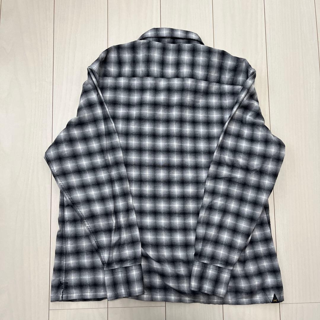 貴重　DEMHAM 黒オンブレチェックシャツ　ボードシャツ　Ｌサイズ　美品✨