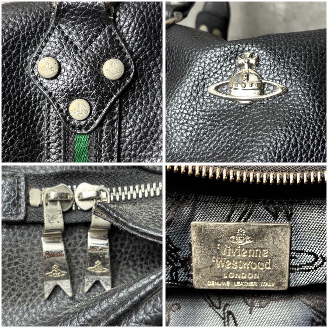 美品✨Vivienne Westwood ボストンバッグ オーブロゴ レザー