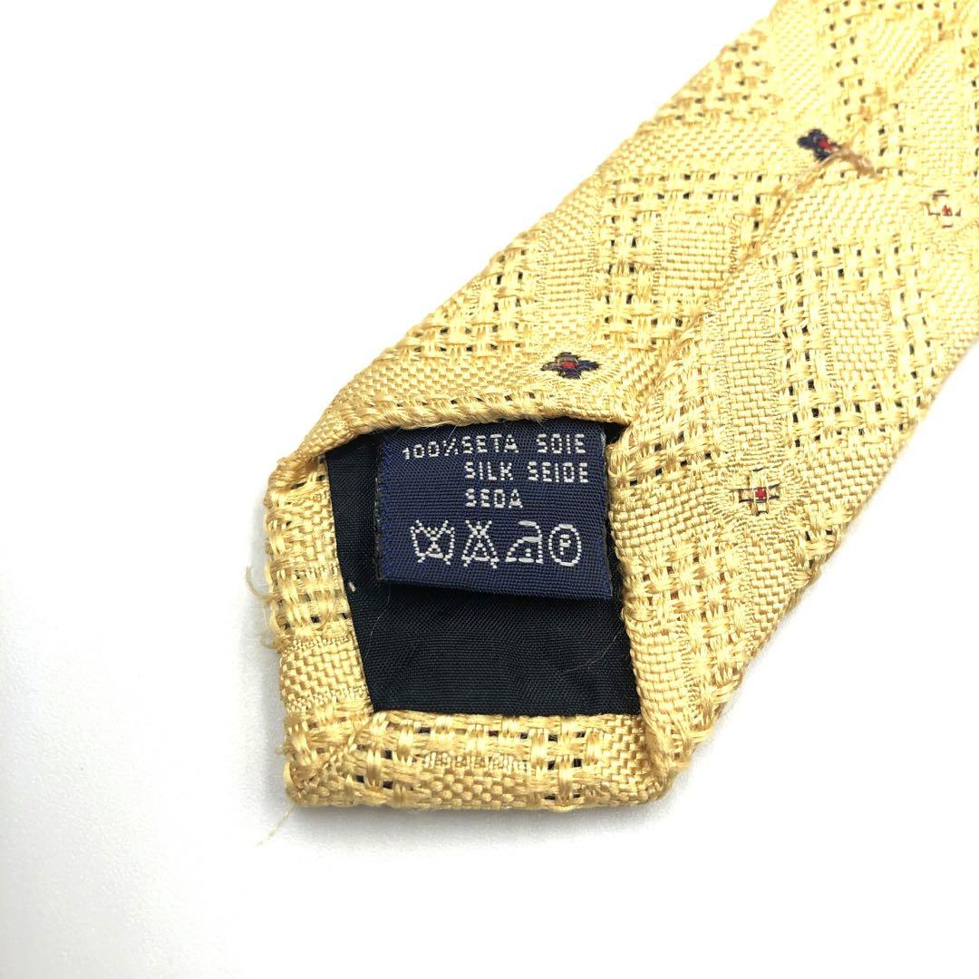 美品】BURBERRYS ネクタイ 花柄 小紋柄 格子柄 編み込み