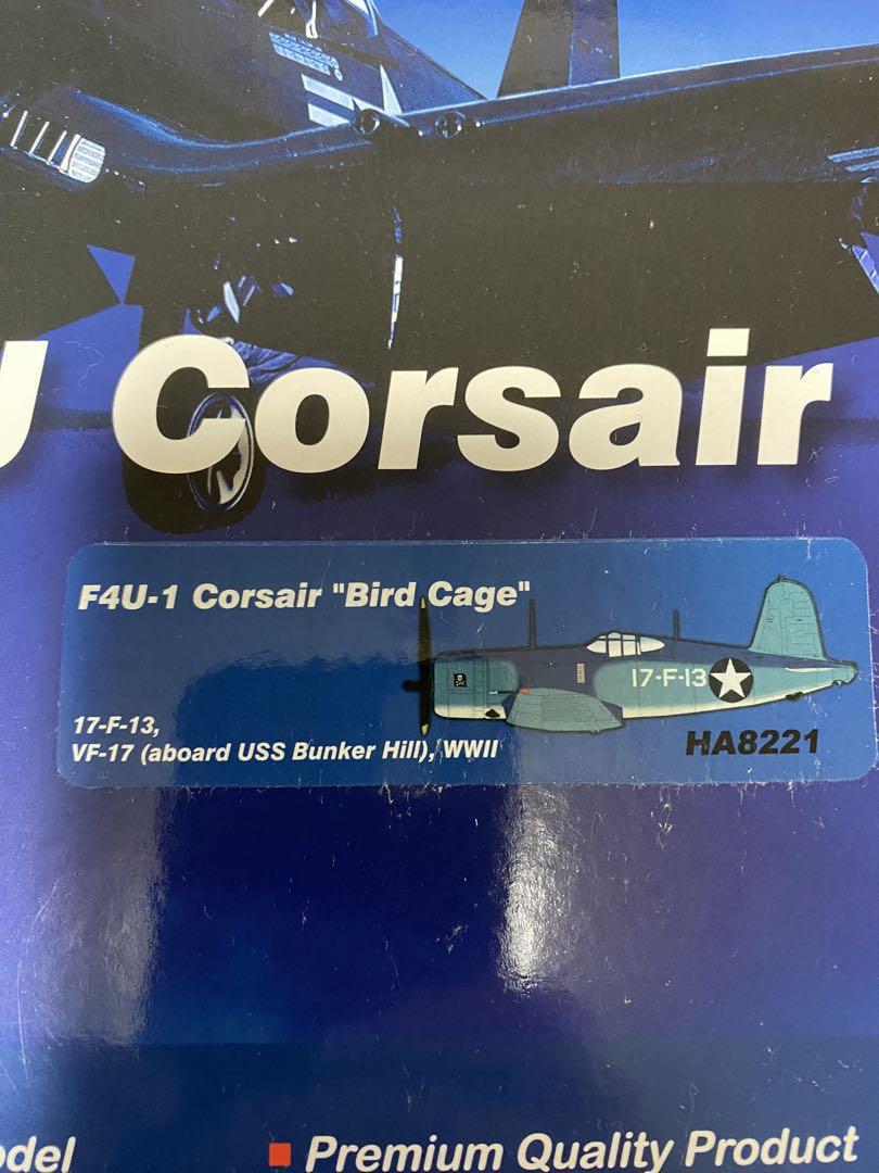 HMホビーマスターF4U Corsair 1:48 ダイキャストモデル中古美品！ F4U Corsair 1:48 Diecast Model - Hobby Master HM-HA8223
