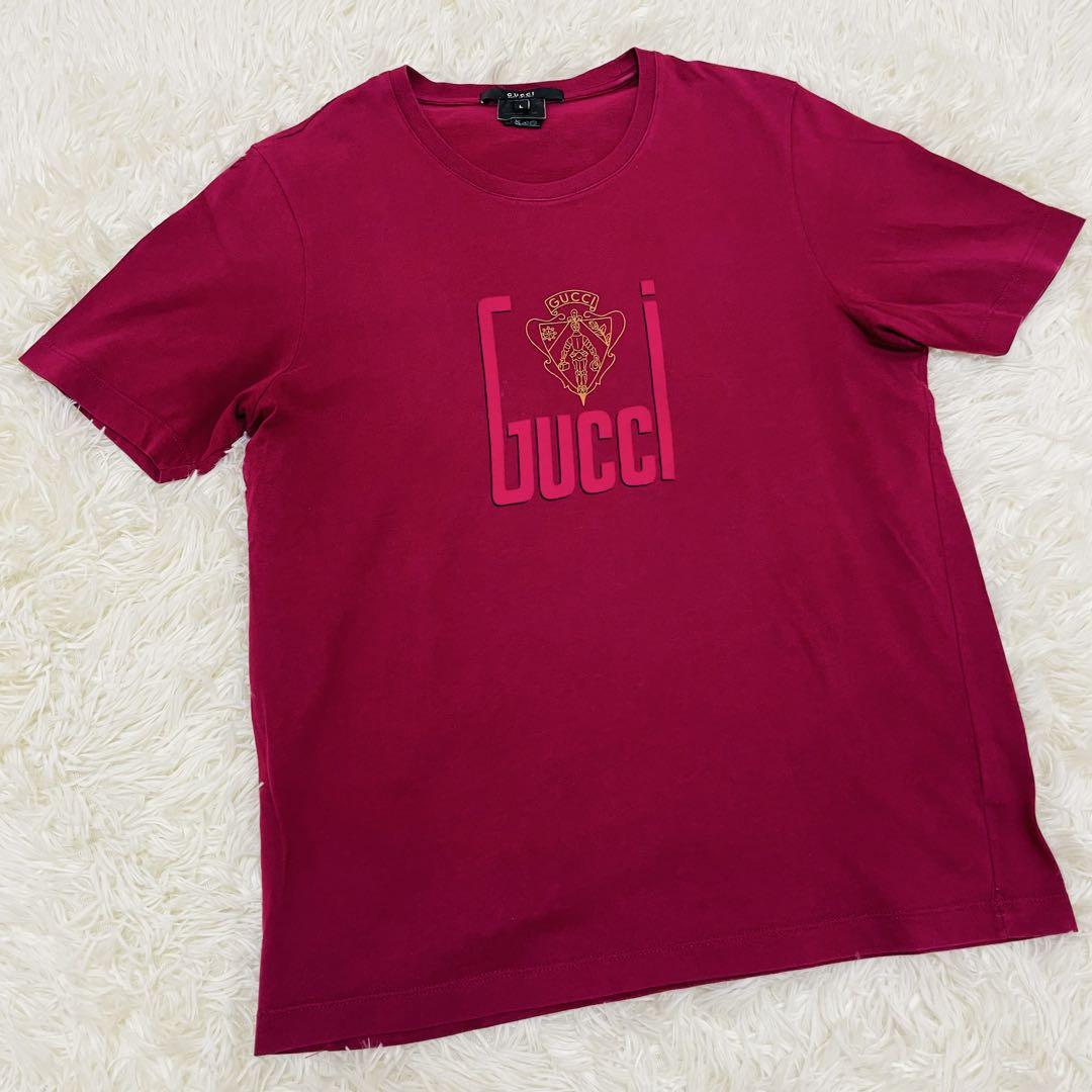 【希少✨】GUCCI グッチ 半袖Tシャツ レディース ワインレッド