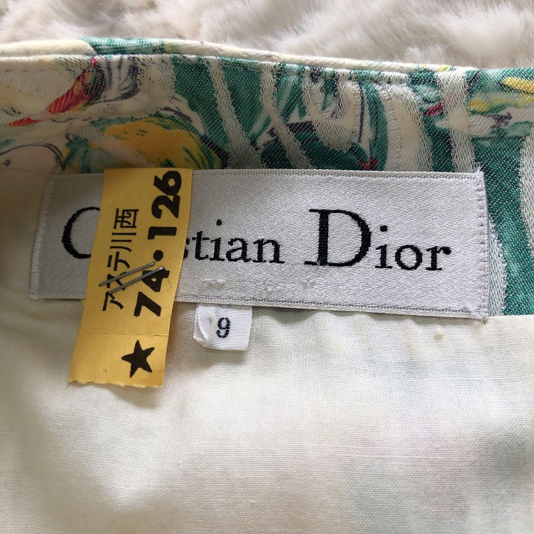 Dior*ディオール　ヴィンテージワンピース　ジャガード　花柄　フラワー　9