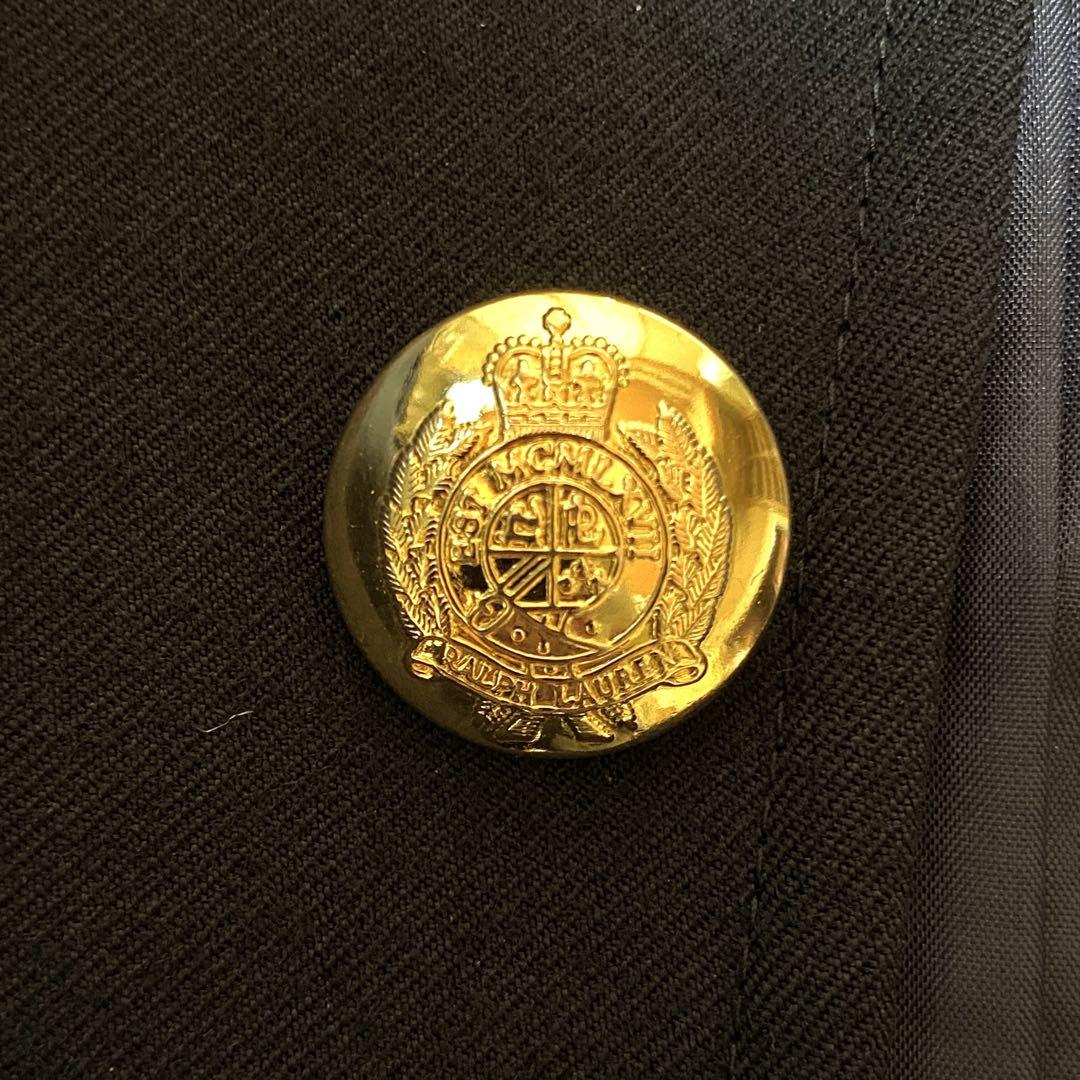 美品✨Ralph Lauren 紺ブレ 160 金ボタン ネイビー 3B ウール