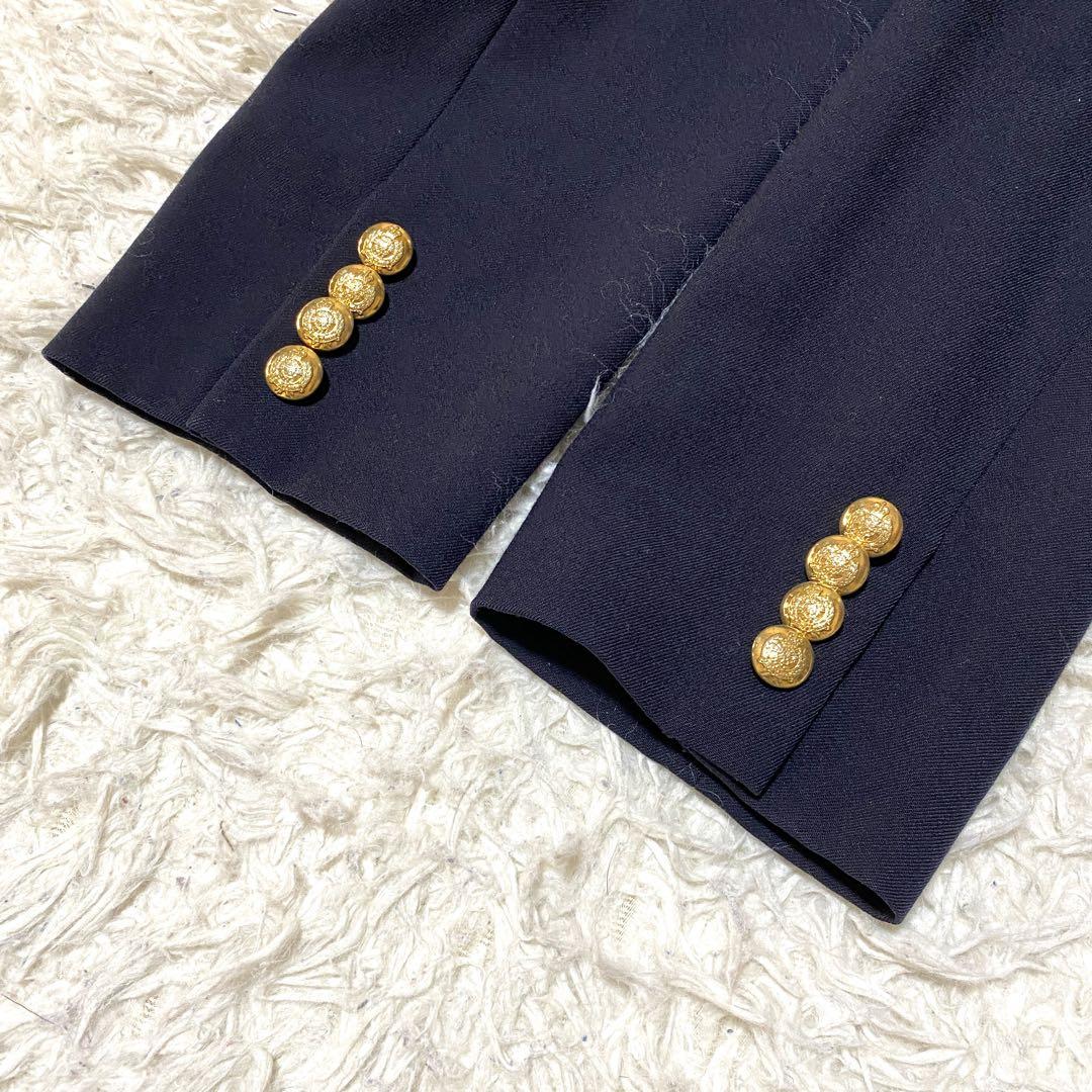 美品✨Ralph Lauren 紺ブレ 160 金ボタン ネイビー 3B ウール