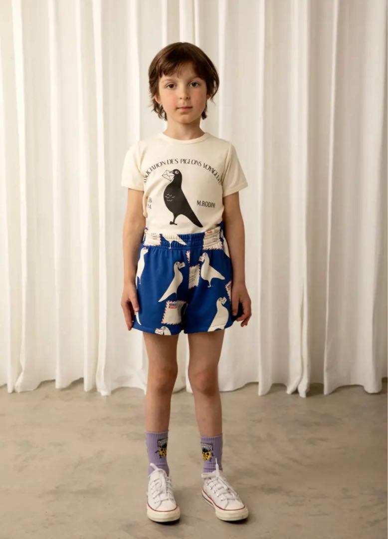 Mini Rodini Pigeons ミニロディーニ sweatshorts