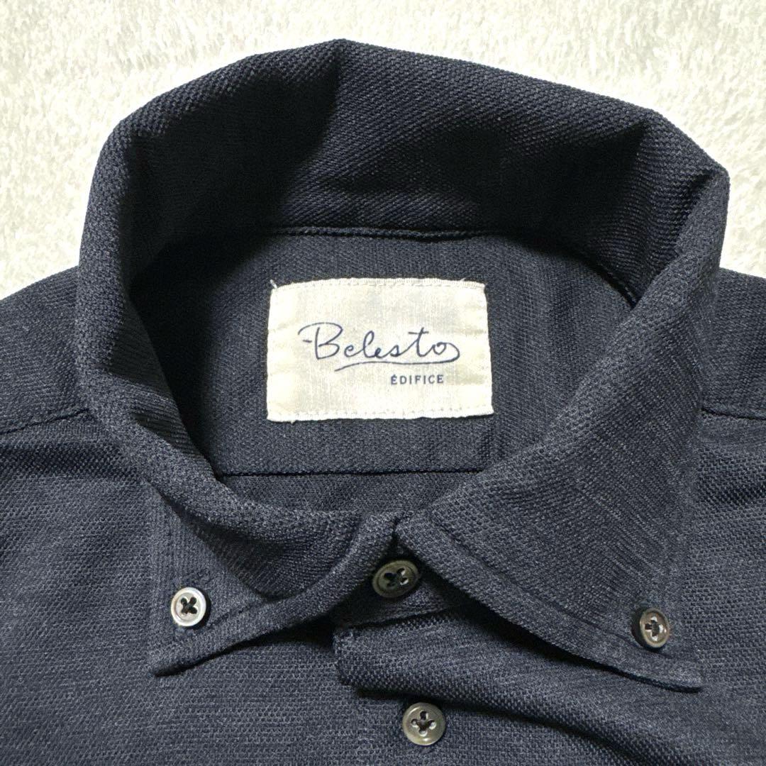 未使用級 エディフィス ポロシャツ Belesto 半袖 ストレッチ