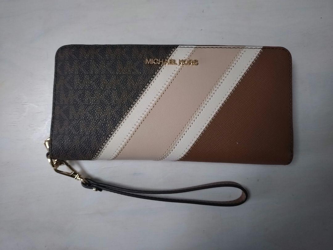 MICHAEL KORS ストライプ長財布