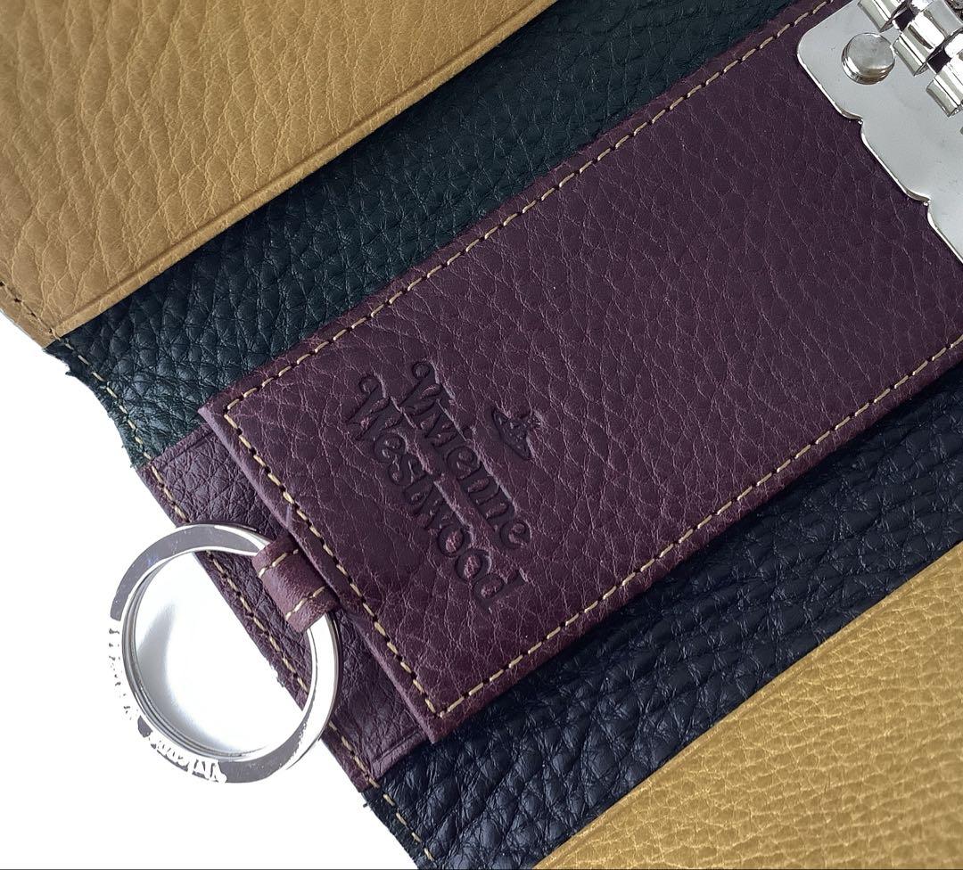 新品★ヴィヴィアンウエストウッド★エッジカラー5連キーケース★ネイビーブルー